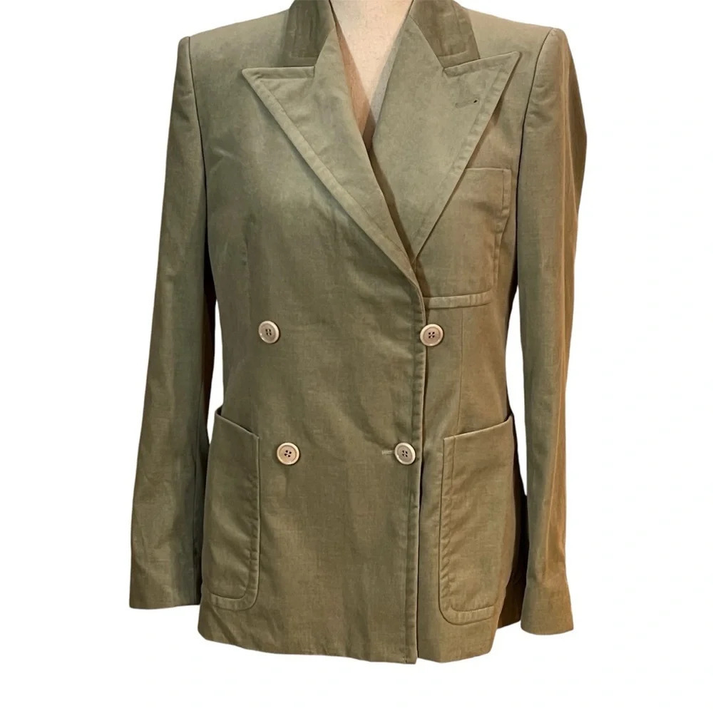 NWT Dries Van Noten Green Beau Blazer Sz-40
